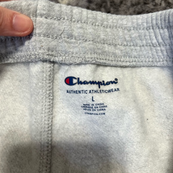 Boys Gray Champion Sweat Pants Large - Picture 4 of 5